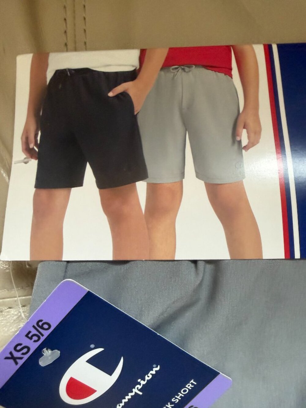 Champion Youth 2-pack Short Black & Gray X-Small 5/6   NEW WITH TAGS